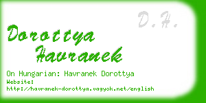 dorottya havranek business card